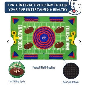 Buffalo Bills Pet Snuffle Mat Game Food NWT
